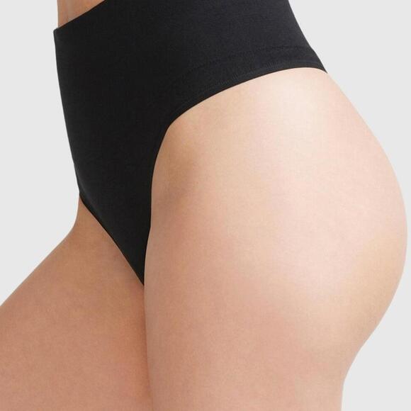 4 Pair Bundle / Yummie Black High Waisted Shapewear Thong / S/M - Picture 3 of 5